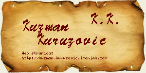 Kuzman Kuruzović vizit kartica